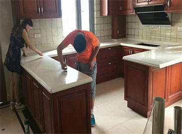 厨房灶台贴家具膜